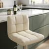 Allegro Leather Bar Stool Cream