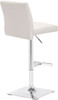 Snella Leather Bar Stool White