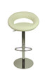 Deluxe Sorrento Leather Bar Stool White