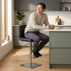 Deluxe Allegro Leather Bar Stool Black