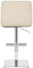 Deluxe Allegro Leather Bar Stool Cream