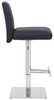 Deluxe Snella Leather Bar Stool Black