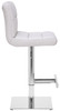 Deluxe Allegro Leather Bar Stool White