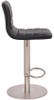 Deluxe Aldo Brushed Bar Stool Black