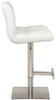 Deluxe Allegro Brushed Bar Stool White