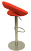 Deluxe Sorrento Kitchen Brushed Bar Stool Red