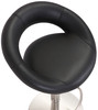 Deluxe Sorrento Leather Brushed Bar Stool Black