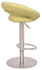Deluxe Sorrento Leather Brushed Bar Stool Cream