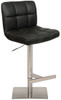 Deluxe Allegro Brushed Bar Stool Black Square Base