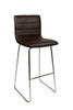 Aldo Fixed Height Curved Bar Stools Brown