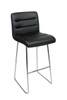 Luscious Fixed Height Curved Bar Stools Black