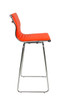 Rovigo Fixed Height Curved Leg Bar Stools Red