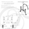 Perrin and Rowe Ionian 4192, 2 Hole Deck Mounted Tap With Crosshead Handles