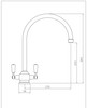 Abode Hargrave Swan Neck Classic Mixer Tap