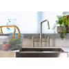 Abode Hex Pull Out Dual Lever Bridge Kitchen Tap