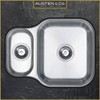 Austen & Co. Milano Stainless Steel Undermount Reversible 1.5 Bowl Kitchen Sink