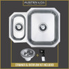 Austen & Co. Milano Stainless Steel Undermount Reversible 1.5 Bowl Kitchen Sink