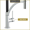 Austen & Co. Madrid Chrome with Black Pull Out Hose Kitchen Mixer Tap