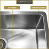 Austen & Co. Ravello Stainless Steel Large Inset & Undermount 1.5 Bowl Kitchen Sink
