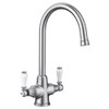 Blanco Vicus Twin Kitchen Mixer Tap - Pewter