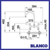 Blanco Vicus Bridge Twin Kitchen Mixer Tap - Brushed Copper
