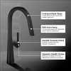 Riobel Ludik Mixer with Pull Down Spray Matt Black Kitchen Tap