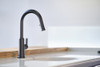 Riobel Trattoria Single Lever with Pull Down Spray and Round Spout Matt Black Kitchen Tap