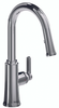 Riobel Trattoria Single Lever with Pull Down Spray and Round Spout Chrome Kitchen Tap 