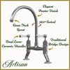 Artisan Mayfair Bridge Kitchen Tap with Lever Handles - Pewter