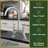Artisan Mayfair Bridge Kitchen Tap with Crosshead Handles - Chrome