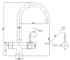 Austen & Co. Florence with Seville 4 in 1 Hot Tap Set Brushed Nickel and Plumbing Kit