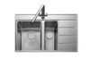 Rangemaster Boston 1.5 Bowl with Right Hand Drainer Stainless Steel Kitchen Sink