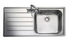 Rangemaster Oakland Single Bowl with Left Hand Drainer Stainless Steel Kitchen Sink