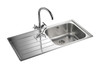 Rangemaster Oakland Single Bowl with Left Hand Drainer Stainless Steel Kitchen Sink
