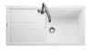 Rangemaster Topaz Large Single Bowl Granite Kitchen Sink - Arctic White