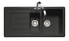 Rangemaster Austell 1.5 Bowl Ceramic Kitchen Sink - Black