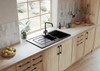 Rangemaster Austell 1.5 Bowl Ceramic Kitchen Sink - Black