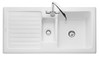Rangemaster Rustic 1.5 Bowl Ceramic Kitchen Sink - White