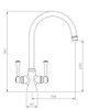 Rangemaster Estuary Dual Lever Mixer Tap - Brushed Copper