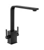 Rangemaster Kube Dual Lever Mixer Tap - Matt Black