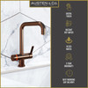 Austen & Co. Valencia 4 in 1 Digital Boiling & Filtered Water Kitchen Mixer Tap - Brushed Copper