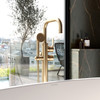 Perrin and Rowe Armstrong 3660SB Freestanding bath shower mixer - Satin Brass