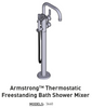 Perrin and Rowe Armstrong 3660SB Freestanding bath shower mixer - Satin Brass