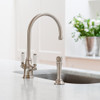 Perrin & Rowe Phoenician 4360 (with Rinse) Kitchen Tap in Pewter
