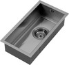 1810 AXIXUNO 190U Single Bowl Undermount Sink - Gunmetal