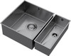 1810 AXIXUNO SET A - 355U & 150U Undermount 1.5 Bowl Sink - Gunmetal