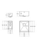 1810 AXIXUNO SET B - 355U & 150U Undermount 1.5 Bowl Sink - Gunmetal