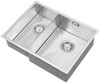 1810 ZENDUO10 203/340U Slim Bridge BBR Undermount/Inset 1.5 Bowl Sink