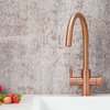 QETTLE Signature 4 in 1 Round Copper Boiling Water Tap with 2L Tank