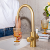 QETTLE Signature Classic 4 in 1 Round Brass Boiling Water Tap with 4L Tank